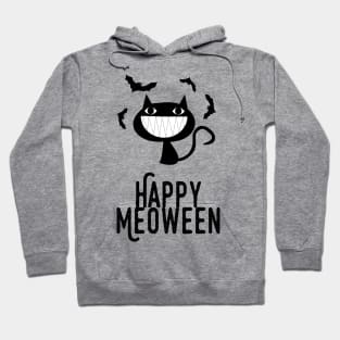 Meoween – Bats and Happy Black Cat Hoodie